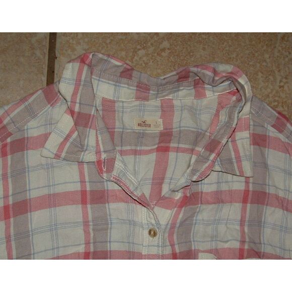 Multicolored Plaid Sz Large Casual Wear Long Sleeve Button Up Shirt HOLLISTER - Picture 2 of 2